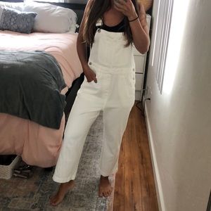 Madewell white overalls